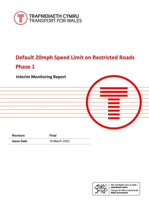 Phase 1 20mph Interim Monitoring Report